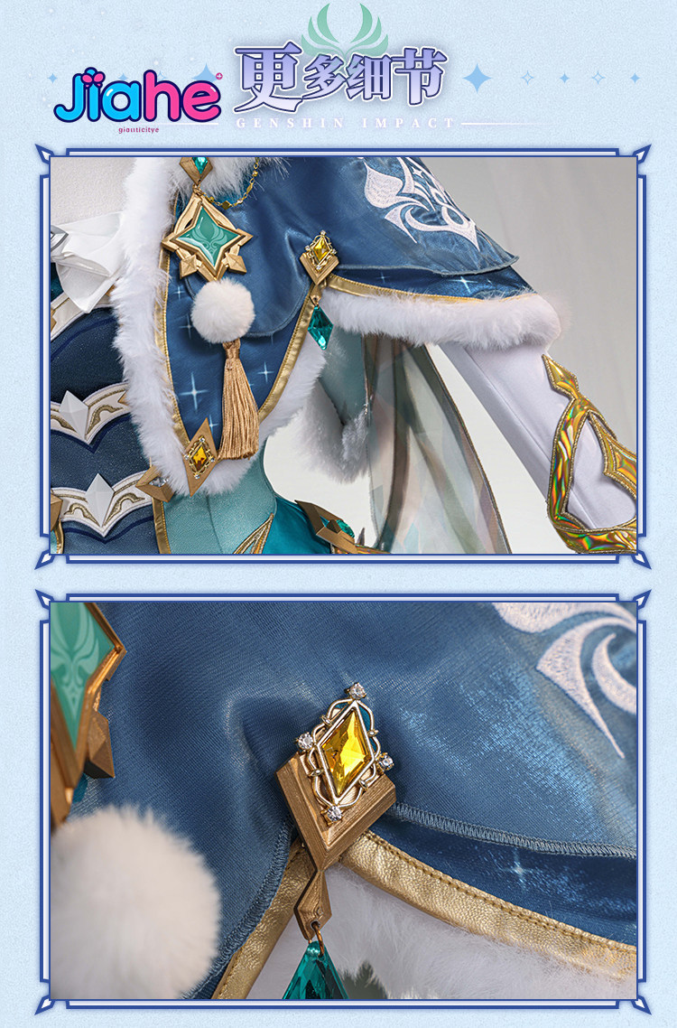 Anime Cosplay Dress For Women - ชุดคอสเพลย์เวสนา เกนชิน อิมแพ็ค ชุดเดรสสำหรับงานคาร์นิวัล ฮาโลวีน เกมใหม่