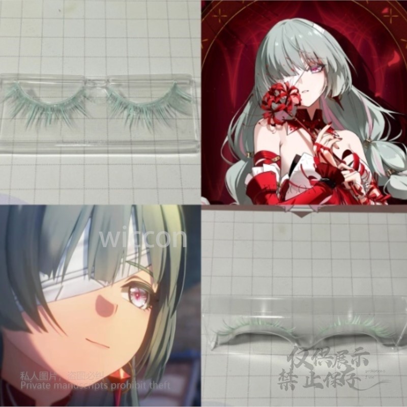 Anime Cosplay Costumes - อะนิเมะฟรอลอวาคอสเพลย์วิกผมสีเขียวสีชมพูผสมวิกผมเครื่องแต่งกายต่างหูขนตาสังเคราะห์ทนความร้อนฟรอลอวาปาร์ตี้ฮาโลวีน