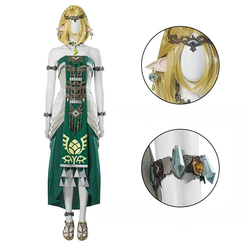 ชุดเจ้าหญิงเซลด้าสีเขียว TotK  - Anime Cosplay Dress For Women บทวิจารณ์และราคา