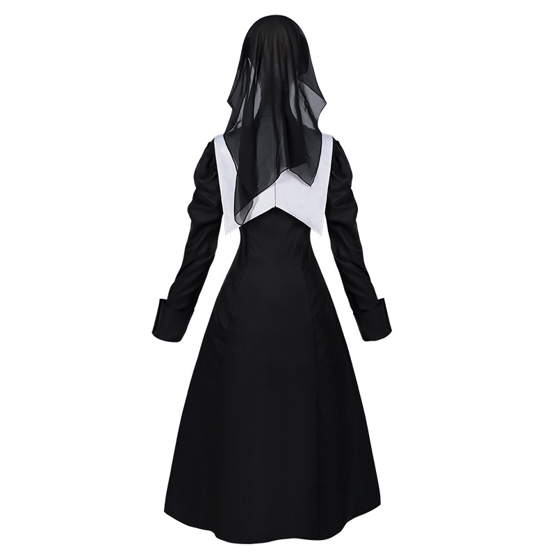 ชุดเดรสจีบสไตล์ยุโรปและอเมริกา - Anime Cosplay Nun บทวิจารณ์และราคา