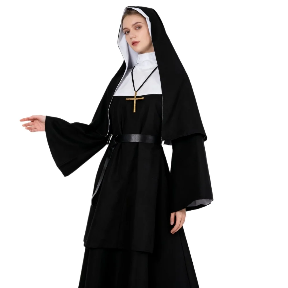 ชุดคอสเพลย์แม่ชีฮาโลวีน ชุดคลุ - Anime Cosplay Nun บทวิจารณ์และราคา