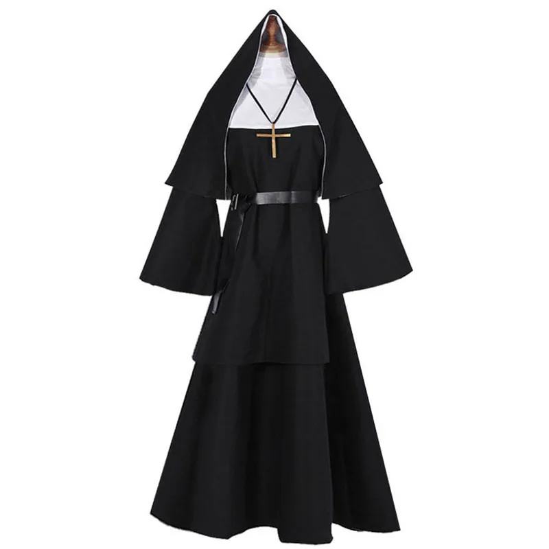 ชุดคอสเพลย์แม่ชีฮาโลวีน ชุดคลุ - Anime Cosplay Nun บทวิจารณ์และราคา