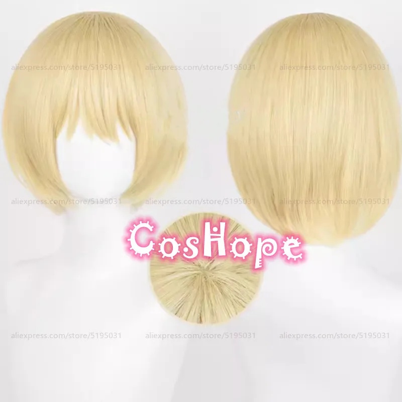 วิกผมบ๊อบสั้น 30 ซม. สีทองอ่อน - Anime Cosplay Nun บทวิจารณ์และราคา