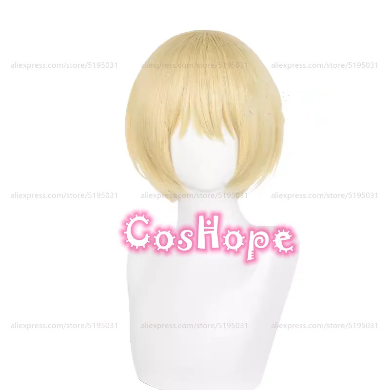 วิกผมบ๊อบสั้น 30 ซม. สีทองอ่อน - Anime Cosplay Nun บทวิจารณ์และราคา