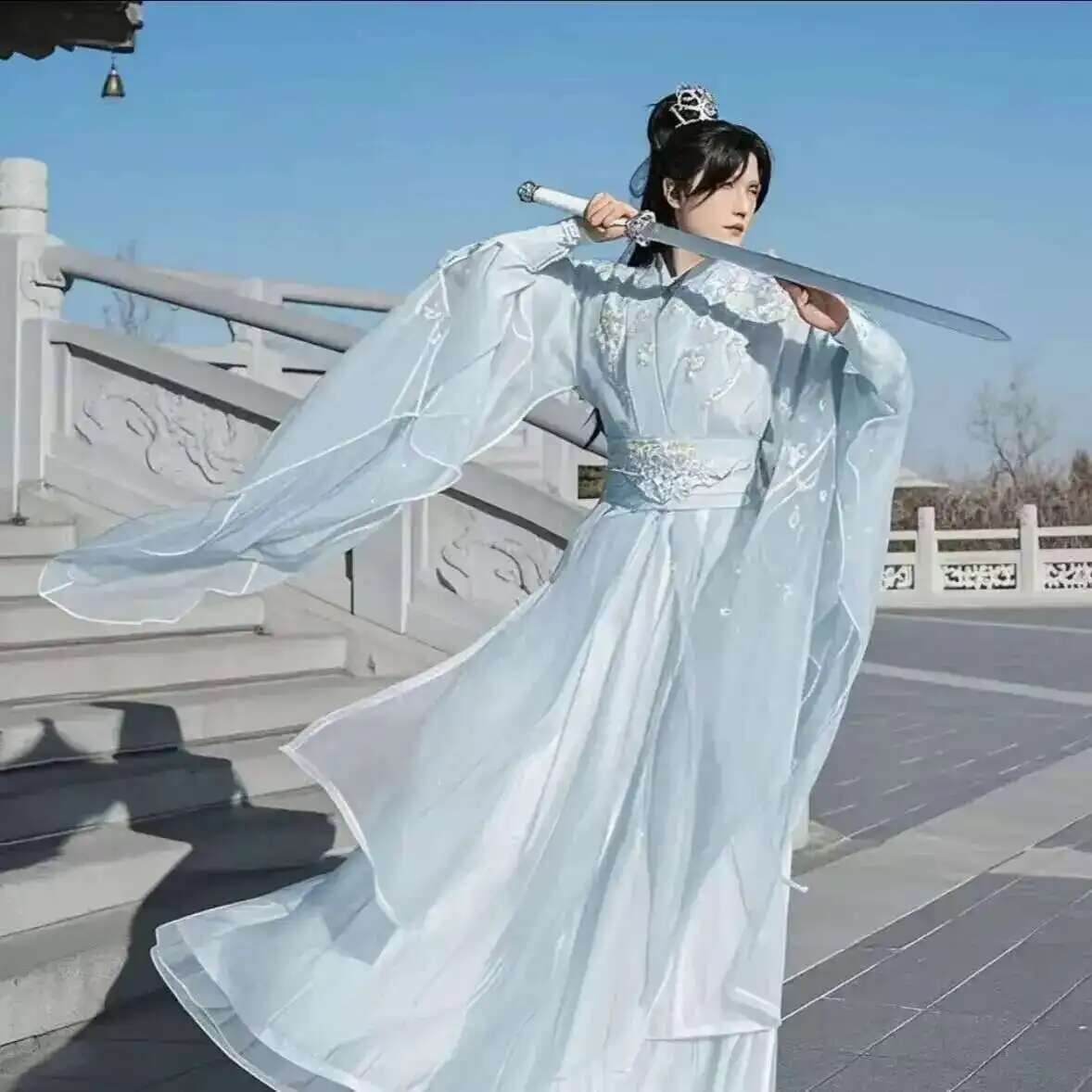 ขนาดใหญ่ขนาด 3XL Hanfu ผู้ชายจ - Anime Cosplay In Chinese บทวิจารณ์และราคา