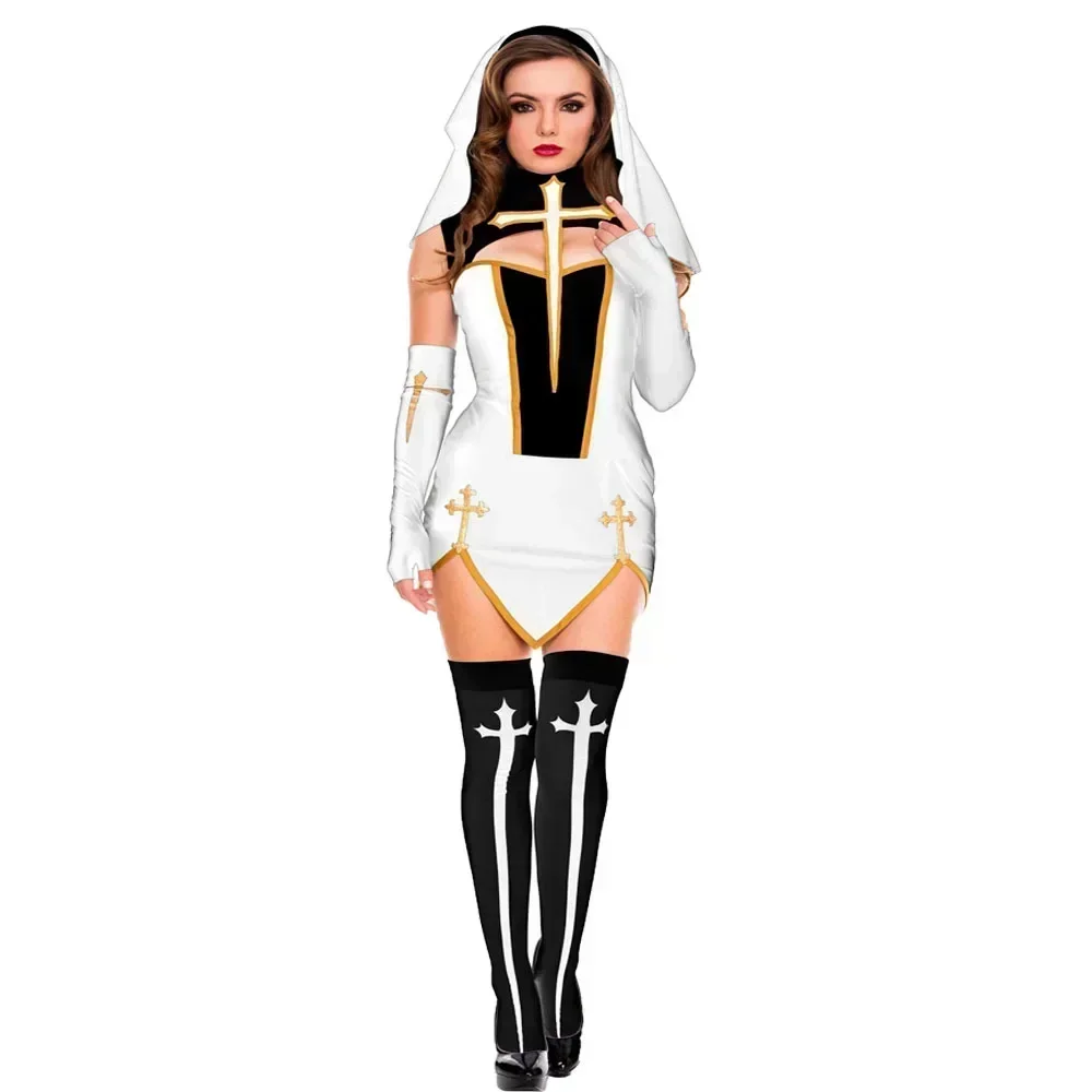 ชุดคอสเพลย์แม่ชีฮาโลวีน 2026 ส - Anime Cosplay Nun บทวิจารณ์และราคา